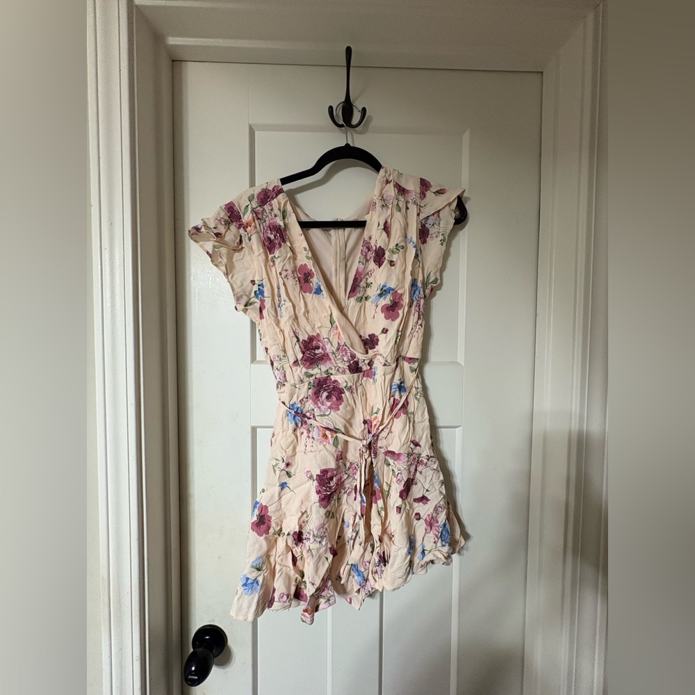 Altar’d State Floral Wrap Short Sleeve Women’s Romper